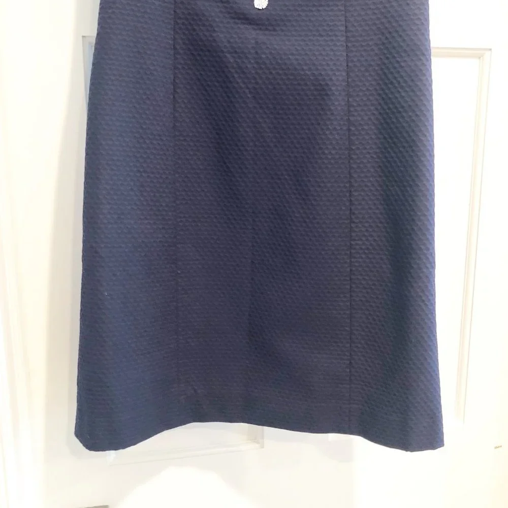 Lilly Pulitzer Coral Gabby Sleeveless Shift Dress True Navy White 4 NWT - Picture 7 of 15